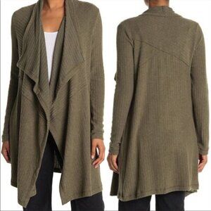 H By Bordeaux BNWOT Small Green Cardigan NEW Waterfall Open Front
